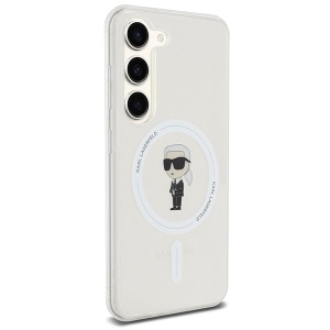 Husa pentru Samsung Galaxy S24 - Karl Lagerfeld IML Luxury MagSafe (KLHMS24SHFCKNOT) - Transparent Ikonik - Img 8