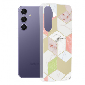 Husa pentru Samsung Galaxy S24 Plus - Techsuit Marble Series - Purple Hex - Img 1
