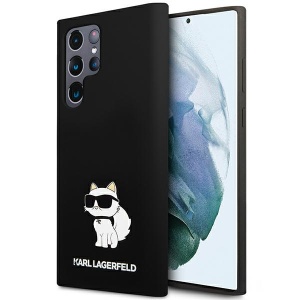 Husa pentru Samsung Galaxy S24 Ultra - Karl Lagerfeld Silicone (KLHCS24LSNCHBCK) - Choupette - Img 1