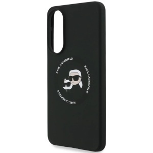 Husa pentru Samsung Galaxy S25 Edge - Karl Lagerfeld Silicone Double Heads MagSafe (KLHMS25ESKCHTCK) - Black - Img 6