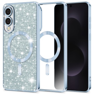 Husa pentru Samsung Galaxy S25 Edge - Techsuit Luxury Glitter MagSafe - Light Blue - Img 1
