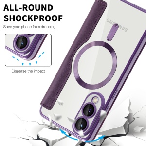 Husa pentru Samsung Galaxy S25 Edge - Techsuit SmartMag Book Case - Purple - Img 4