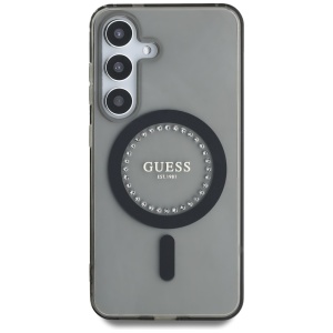 Husa pentru Samsung Galaxy S25 - Guess IML Rhinestones MagSafe (GUHMS25SPFTDTEK) - Black - Img 2