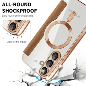 Husa pentru Samsung Galaxy S25 Plus - Techsuit SmartMag Book Case - Brown - Img 4