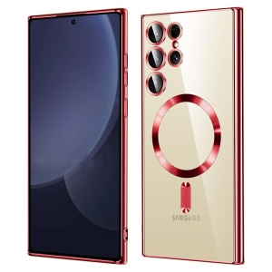 Husa pentru Samsung Galaxy S25 Ultra - Techsuit Luxury Crystal MagSafe - Red