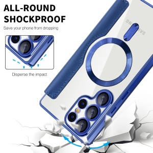 Husa pentru Samsung Galaxy S25 Ultra - Techsuit SmartMag Book Case - Blue - Img 4