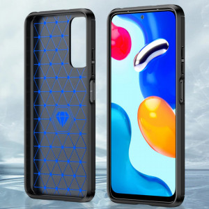 Husa pentru Xiaomi Redmi Note 11 / Note 11S - Techsuit Carbon Silicone - Black - Img 3