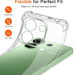Husa pentru Xiaomi Redmi Note 13 4G - Techsuit Shockproof Clear Silicone - Clear - Img 5