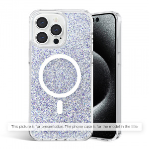 Husa pentru Xiaomi Redmi Note 13 Pro+ 5G - Techsuit Sparkly Glitter - White - Img 2