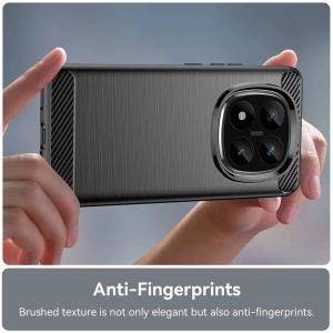 Husa pentru Xiaomi Redmi Note 14 Pro / Poco X7 - Techsuit Carbon Silicone - Black - Img 3