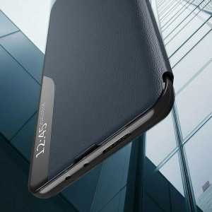 Husa Samsung Galaxy A12 / A12 Nacho Eco Leather View Flip Tip Carte - Dark Blue - Img 4