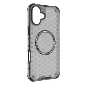Husa transparenta pentru iPhone 16 - Techsuit HoneyComb Shield MagSafe - Black - Img 3