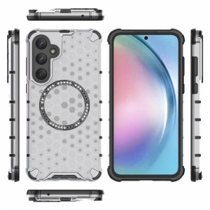 Husa transparenta pentru Samsung Galaxy A55 5G - Techsuit HoneyComb Shield MagSafe - White - Img 5