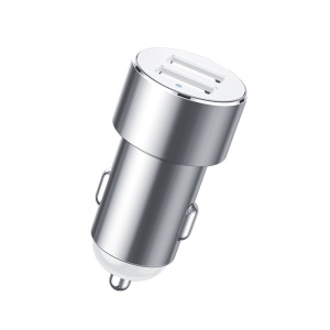 Incarcator auto Baseus High Efficiency 2 sloturi bricheta 80W +dual USB argintiu - Img 4
