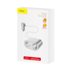 Incarcator auto Baseus High Efficiency 2 sloturi bricheta 80W +dual USB argintiu - Img 7