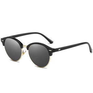Ochelari de Soare pentru Barbati - Techsuit (66612) - Gold / Gun - Img 1