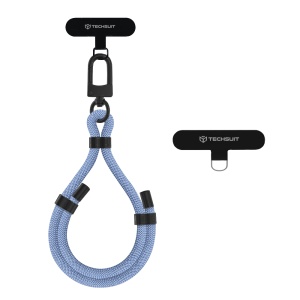 Snur pentru Telefon, Carabina, Ajustabil, Nailon Impletit, Universal - Techsuit Rope Wrist Strap (RWS1-21-23) - Ash Gray