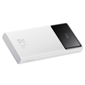 Acumulator Extern 2x USB, Type-C, Micro-USB, 22.5W, 10000mAh + Cablu Type-C, 3A, 30cm - Baseus Star-Lord (PPXJ100002) - White - Img 2