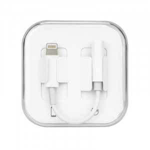Adaptor Arka Mobile Jack 3.5mm (mama) to Lightning pentru Apple iPhone 7/7 Plus/8/8 Plus/X Alb
