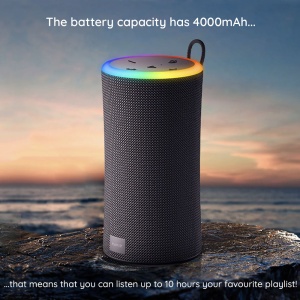 Boxa Wireless Portabila Bluetooth 5.3, RGB Lights, IPX6, 2000mAh - Havit (SK833BT) - Black - Img 5