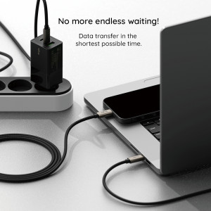 Cablu de Date USB la Type-C, 60W, 1m - Ringke - Black - Img 5