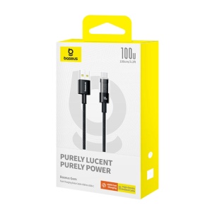 Cablu USB la Type-C, Super Fast Charging 100W, 1m - Baseus Gem (P10373002111-00) - Cluster Black - Img 7