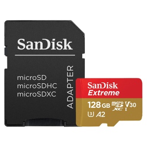 Card de Memorie, 128GB, MicroSDXC - SanDisk Extreme (SDSQXAA-128G-GN6MA) - Red - Img 1