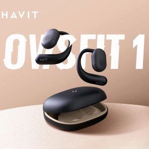 Casti fara Fir Bluetooth 5.3, TWS, USB-C, 500mAh - Havit (OWS914) - Black - Img 2