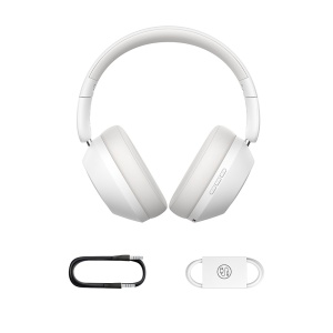 Casti Over-Ear, Sound Isolation, Bletooth 5.3, Foldable, Bass 30 Max, Type-C - Baseus Bass 30 Max (A00070700211-00) - Moon White - Img 6