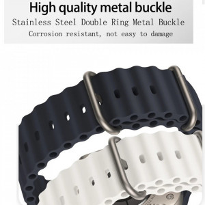 Curea pentru Apple Watch 1/2/3/4/5/6/7/8/9/10/SE/SE 2/Ultra/Ultra 2 (42/44/45/46/49mm) - Techsuit Watchband (W038) - Wine Red - Img 5