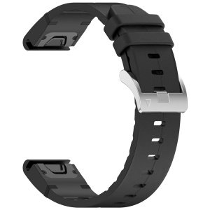 Curea pentru Garmin Fenix 5/5 Plus 6/6 Pro/7/Forerunner 935/945/Approach S60 - Techsuit Watchband QuickFit 22mm (W071) - Black - Img 1