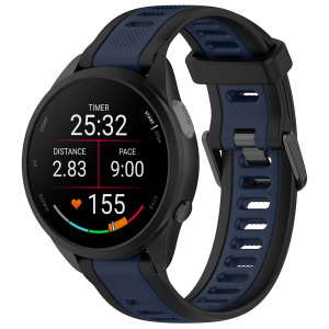 Curea pentru Huawei Watch GT 4 (41mm)/W1/Honor Watch S1/Garmin Venu 2S/Vivoactive 4S - Techsuit Watchband (W053) - Dark Blue - Img 4
