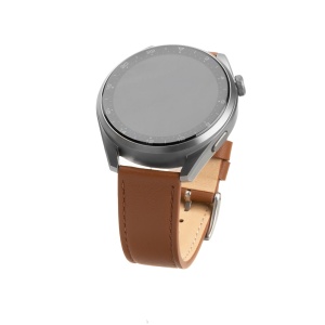 Curea pentru Samsung Galaxy Watch 4/5/Active 2, Huawei Watch GT 3 (42mm)/GT 3 Pro (43mm) - Fixed Leather Strap - Brown - Img 1