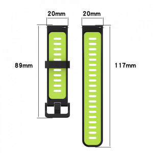 Curea pentru Samsung Galaxy Watch 4/5/Active 2, Huawei Watch GT 3 (42mm)/GT 3 Pro (43mm) - Techsuit Watchband 20mm (W002) - Black - Img 7