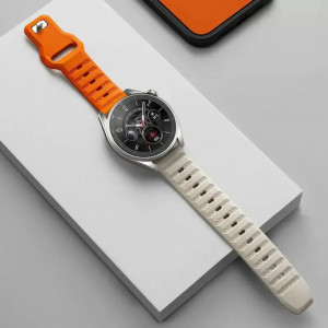 Curea pentru Samsung Galaxy Watch 4/5/Active 2, Huawei Watch GT 3 (42mm)/GT 3 Pro (43mm) - Techsuit Watchband (W050) - Orange - Img 4