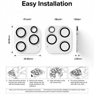 Folie Camera pentru iPhone 15 Pro Max (set 2) - Ringke Camera Protector Glass - Clear - Img 7