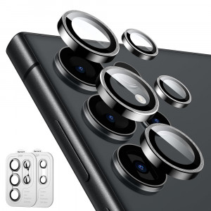 Folie Camera pentru Samsung Galaxy S24 Ultra (set 2) - ESR Lens Protector Tempered Glass - Black - Img 1