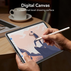 Folie pentru iPad Pro 12.9 (2018 / 2020 / 2021 / 2022) / iPad AirÂ 13Â (2024) (set 2) - ESR Paper-Feel - Matte Clear - Img 2