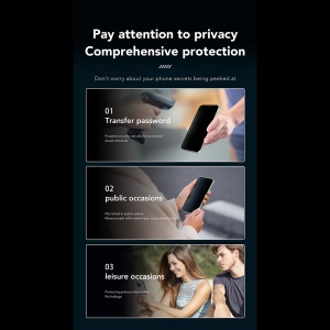 Folie pentru iPhone 14 - ANANK 2.5D 360° Privacy Screen Protector - Black - Img 4