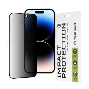 Folie pentru iPhone 14 Pro - Techsuit 111D Privacy FullÂ Glue - Black - Img 1