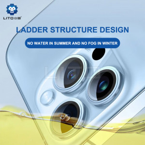 Folie pentru iPhone 15 Pro / iPhone 15 Pro Max - Lito S+ Camera Glass Protector - Blue Titanium - Img 7