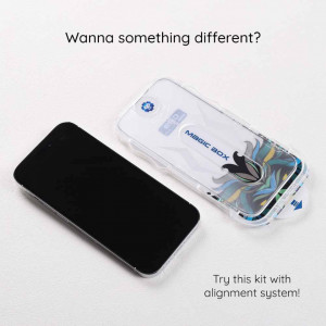 Folie pentru iPhone 15 Pro Max - Lito Magic Glass Box D+ Tools - Clear - Img 4