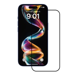 Folie pentru iPhone 15 (set 10) - ANANK 2.5D Full Glass Screen Protector - Black - Img 1