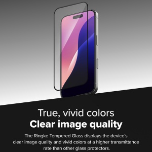 Folie pentru iPhone 16 Plus / iPhone 15 Plus (set 2) - Ringke Easy Slide Tempered Glass - Clear - Img 4