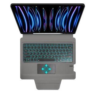 Husa cu Tastatura pentru iPad Pro 12.9 (2018/2020/2021/2022) / Air 13 (2024) - Techsuit KeyTab Pro - Black - Img 4