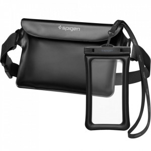 Husa + geanta subacvatica - Spigen Waist Bag & Waterproof Case A621 - Black - Img 2