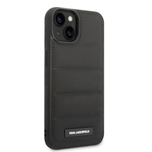 Husa iPhone 14 - Karl Lagerfeld Hardcase Leather Puffy (KLHCP14SPSQAK) - Elongated Logo - Img 5