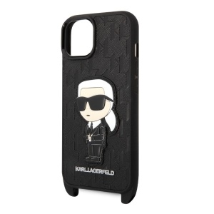 Husa iPhone 14 - Karl Lagerfeld Hardcase Monogram (KLHCP14SSTKMK) - Ikonik Patch - Img 4