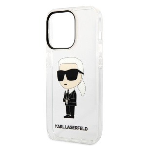 Husa iPhone 14 Pro Max - Karl Lagerfeld Hardcase Transparent (KLHCP14XHNIKTCT) - Ikonik Karl Lagerfeld - Img 2