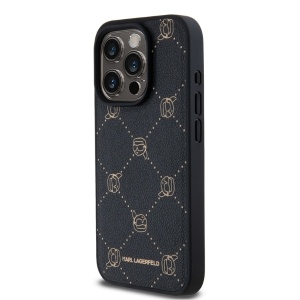 Husa iPhone 15 Pro - Karl Lagerfeld Leather MagSafe (KLHMP15LPGKHPHK) - Karl Head - Img 4